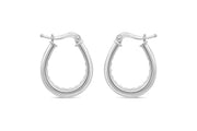 White Gold Hoop Earrings