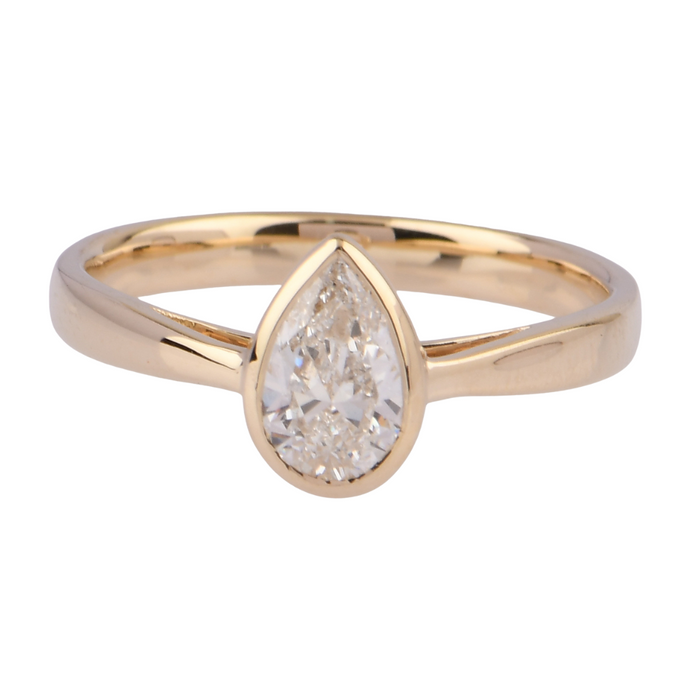 .75CTW Lab Grown Diamond Pear Ring