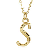 Italgem Stainless Steel Cursive Letter Necklace (Choose Your Initial)