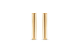 10KT Yellow Gold Bar Stud Earrings