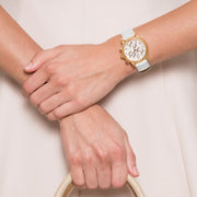 T-Classic Dressport Chronograph Mother of Pearl Dial White Leather Women's Watch T0502173611200
