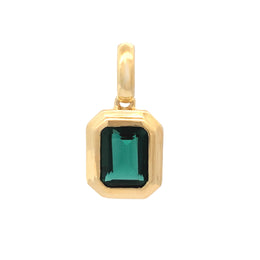 Casablanca Yellow Gold Plated Green Quartz Pendant