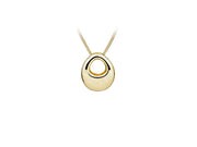 Casablanca Yellow Gold Plated Puffed Drop Necklace