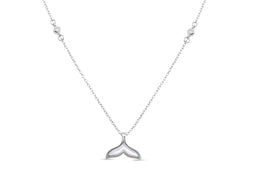 Casablanca Silver Whale Tail Necklace