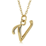 Italgem Stainless Steel Cursive Letter Necklace (Choose Your Initial)