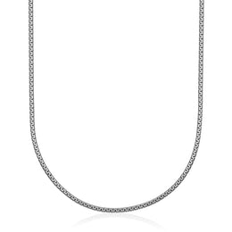 Steelx Stainless Steel 3.4mm Interlocking Cuban Chain Necklace 20