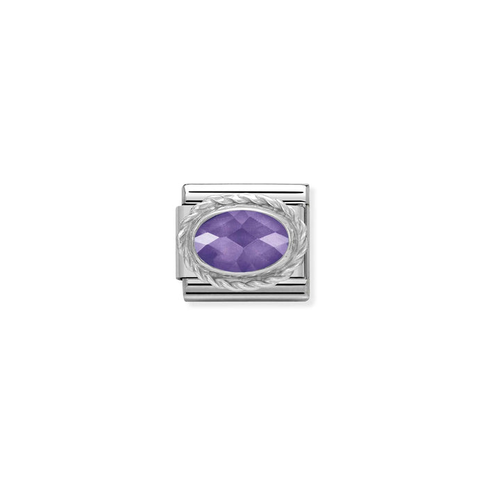 Nomination Italy Classic Link Purple Oval Charm