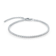 Italgem Veloria Mini Stainless Steel 2MM White CZ Tennis 5+1