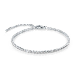 Italgem Veloria Mini Stainless Steel 2MM White CZ Tennis 5+1