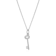 Monte Luna Sterling Silver Key Necklace