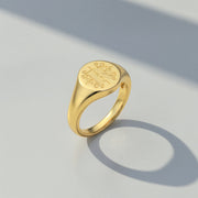 Round Monogram Ring SR003G