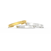 Rhodium Plated Silver CharmMark ModuType Cuff SS25B001R