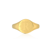 Round Monogram Ring SR003G