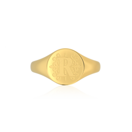 Round Monogram Ring SR003G