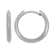 Casablanca Sterling Silver 15MM Huggie Hoop Earrings