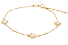 Yellow Gold Clover Bracelet