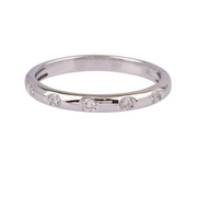 0.15CTW Lab Grown Diamond 5 Stone Wedding Band