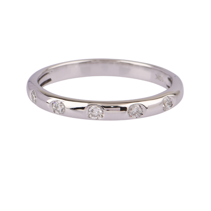 0.15CTW Lab Grown Diamond 5 Stone Wedding Band