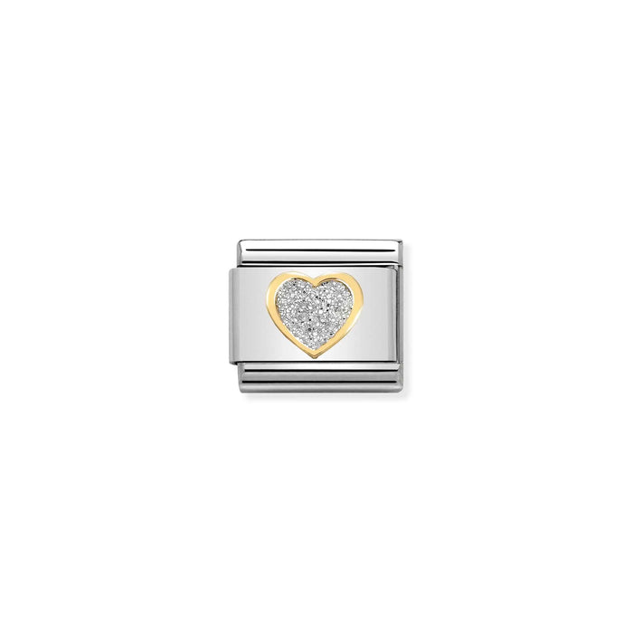 Nomination Italy Classic Link Glitter  Heart Charm