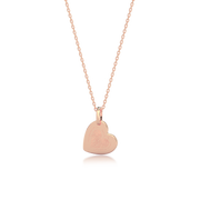 18K Rose Gold Plated Heart Engravable Necklace SP003