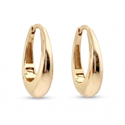 Casablanca Yellow Gold Plated Wide Huggie Hoop Earrings