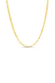 Yellow Gold Braided Herringbone Chain