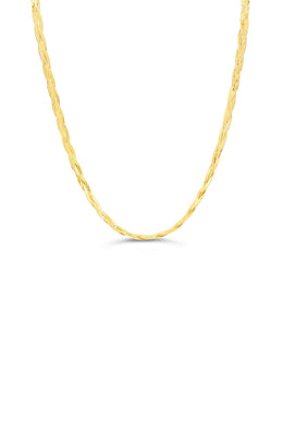 Yellow Gold Braided Herringbone Chain