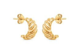 10KT Yellow Gold Croissant Earrings