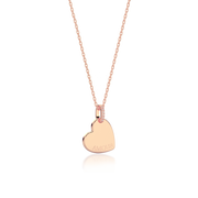 18K Rose Gold Plated Heart Engravable Necklace SP003
