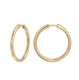 Casablanca Yellow Gold Plated Hoop Earrings