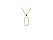 Casablanca 10k Yellow Gold Necklace CZ