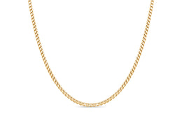 Yellow Gold Plated Sterling Silver 2.1MM Round Box Chain