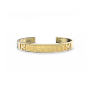 Customizable Yellow Gold Plated or Sterling Silver Charm ModuType Cuff Bracelet SS25B001G