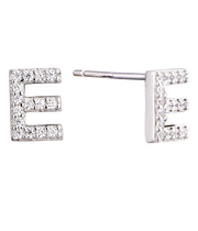 Casablanca Sterling Silver Initial Stud Earrings