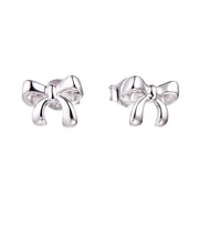 Casablanca Sterling Silver Petite Bow Earrings