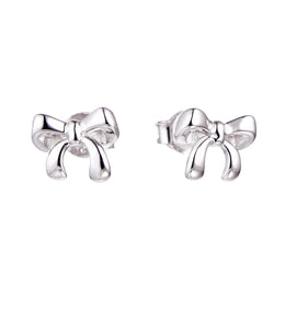 Casablanca Sterling Silver Petite Bow Earrings