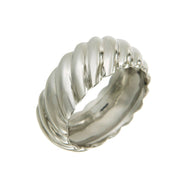Casablanca Silver Wide Croissant Band