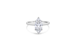 14kt White Gold 2.10ct Lab Grown Marquise Solitaire Diamond Engagement Ring
