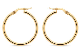 2mm Yellow Gold Hoop Earrings