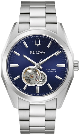 Bulova Men's Blue Dial Stainless Steel Bracelet Surveyor 96A275 Watch