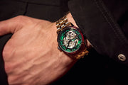Bulova Men's Green Dial Stainless Steel Bracelet Sutton Watch 96A329