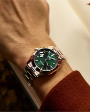 Bulova Men's Green Dial Stainless Steel Surveyor Watch 96B429