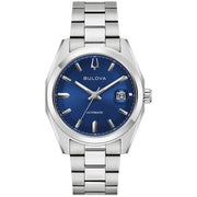 Bulova Men's Surveyor Auto Stainless Steel Blue Dial Watch