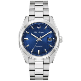 Bulova Men's Surveyor Auto Stainless Steel Blue Dial Watch