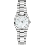 Bulova Women's Super Seville Mini Stainless Steel White Dial Watch