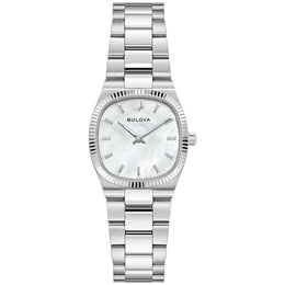 Bulova Women's Super Seville Mini Stainless Steel White Dial Watch