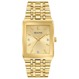 Bulova Women's Bulova Quadra Women's Gold Champagne Dial Watch 97D120