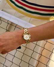 Bulova Women's Yellow Gold Tone Mother Of Pearl Rubaiyat Watch