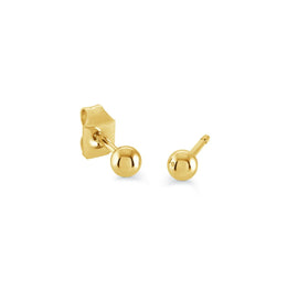 Italgem Veloria Mini Yellow Gold Plated Stainless Steel Kid's 3MM Ball Stud Earrings