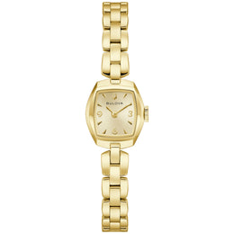 Bulova Women's Goddess Of Time Jackie Yellow Gold Tone Champagne Dial Watch